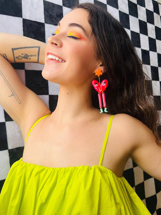 Heart Balloon Earrings by Delaney and Blu