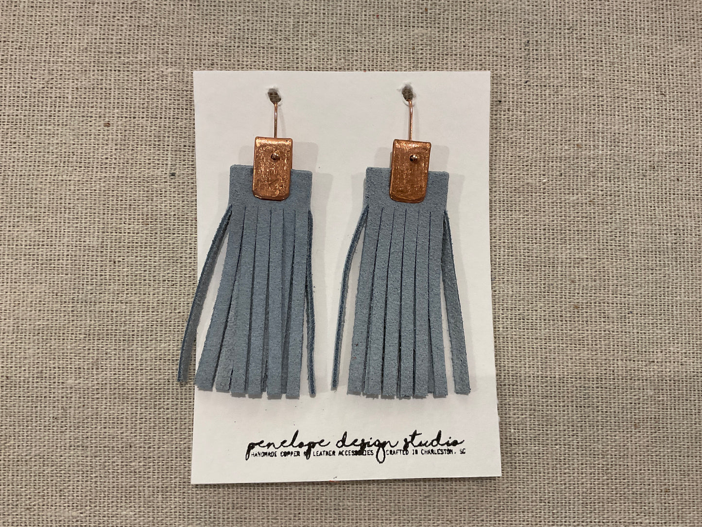 Leather Tassel Earrings- Penelope Design Studio