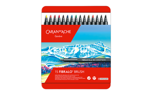 Set of 15 Fibralo Brush in Metal Box