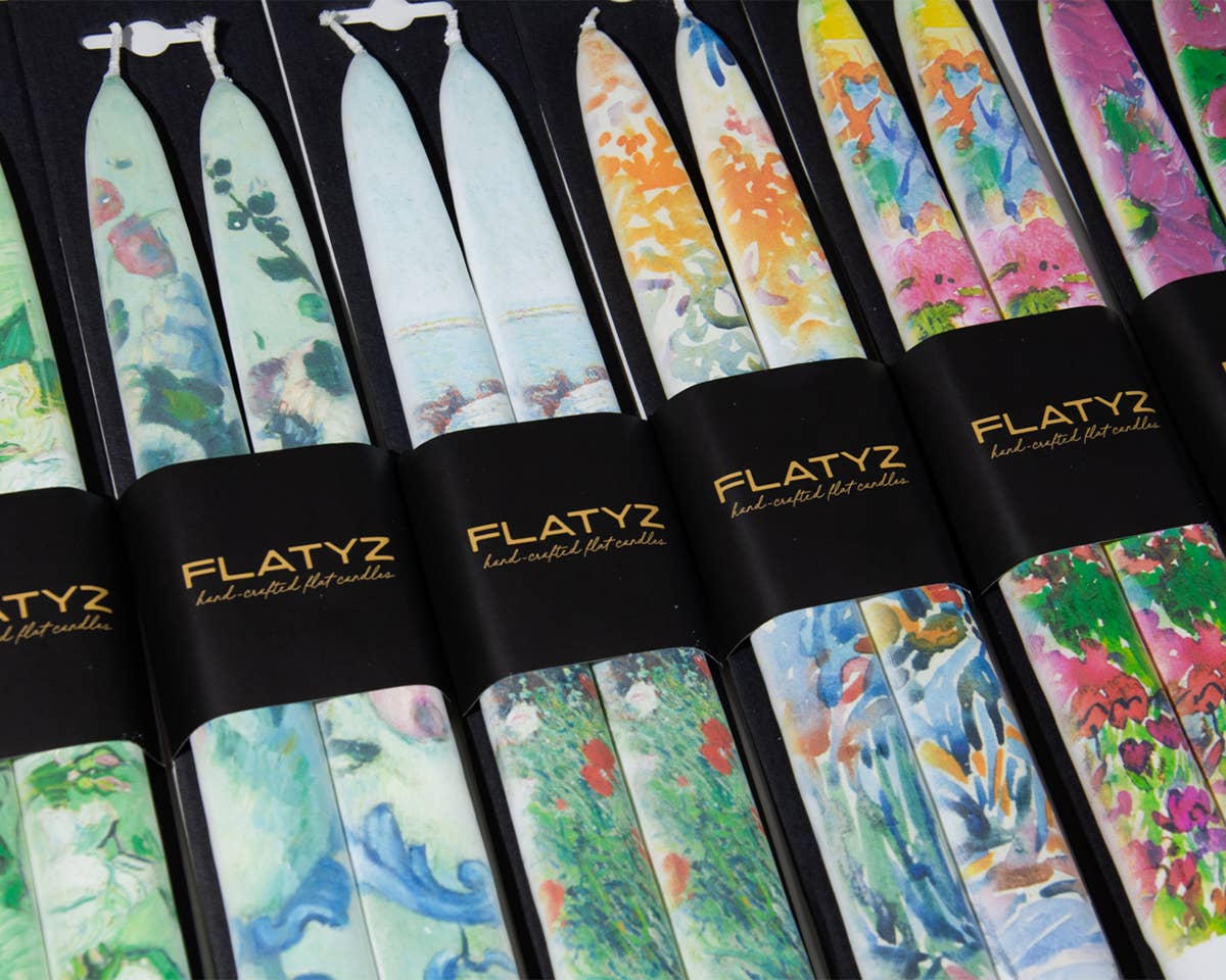 Watercolor Rainbow Flowers - Set of 2