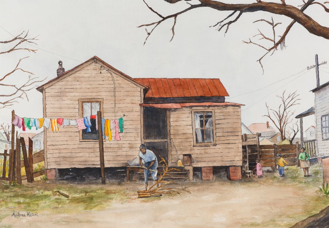 Andrea Hazel, Limited Edition Print: Choppin' Up Some Wood