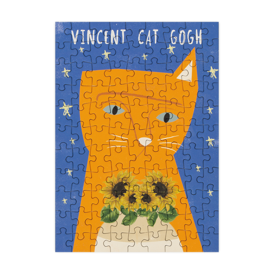 Vincent Cat Gogh Mini Jigsaw Puzzle