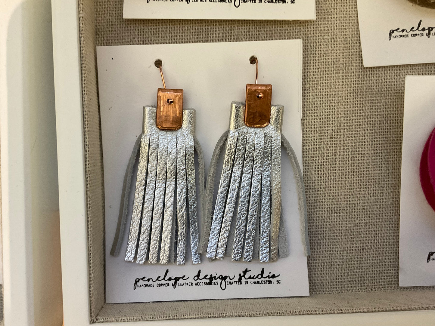 Leather Tassel Earrings- Penelope Design Studio