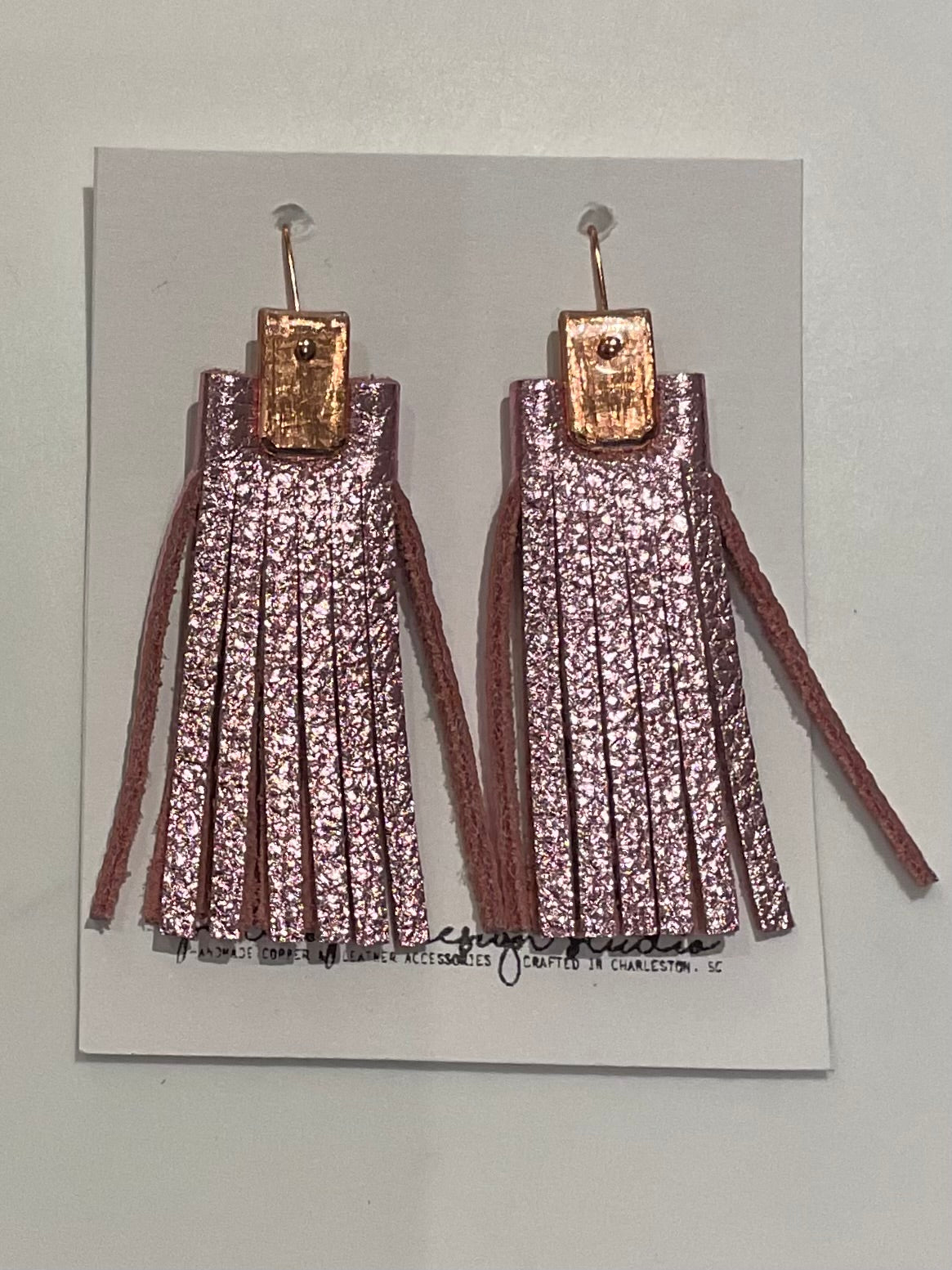 Leather Tassel Earrings- Penelope Design Studio