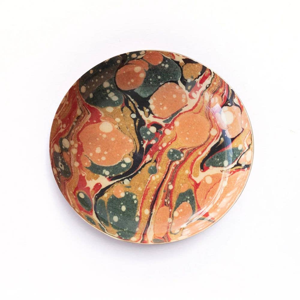 Roomytown: Round Enamel Tray - Marbled