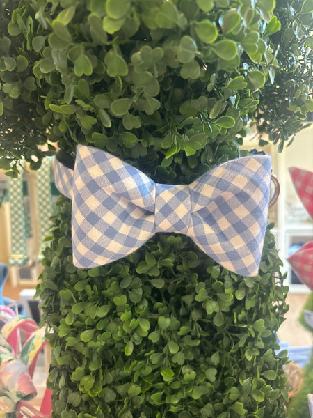 Bow Collar (Blue Gingham)