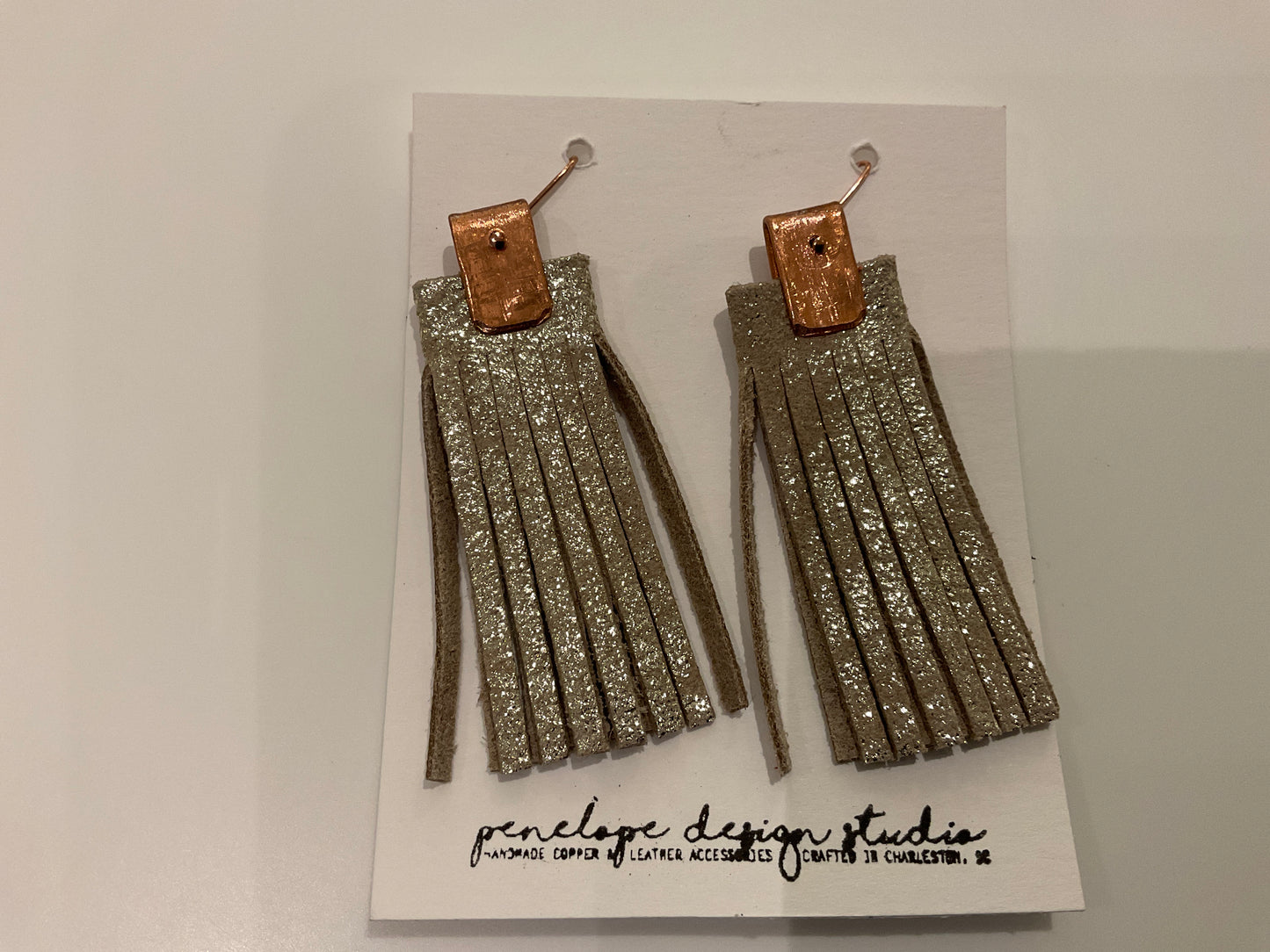 Leather Tassel Earrings- Penelope Design Studio