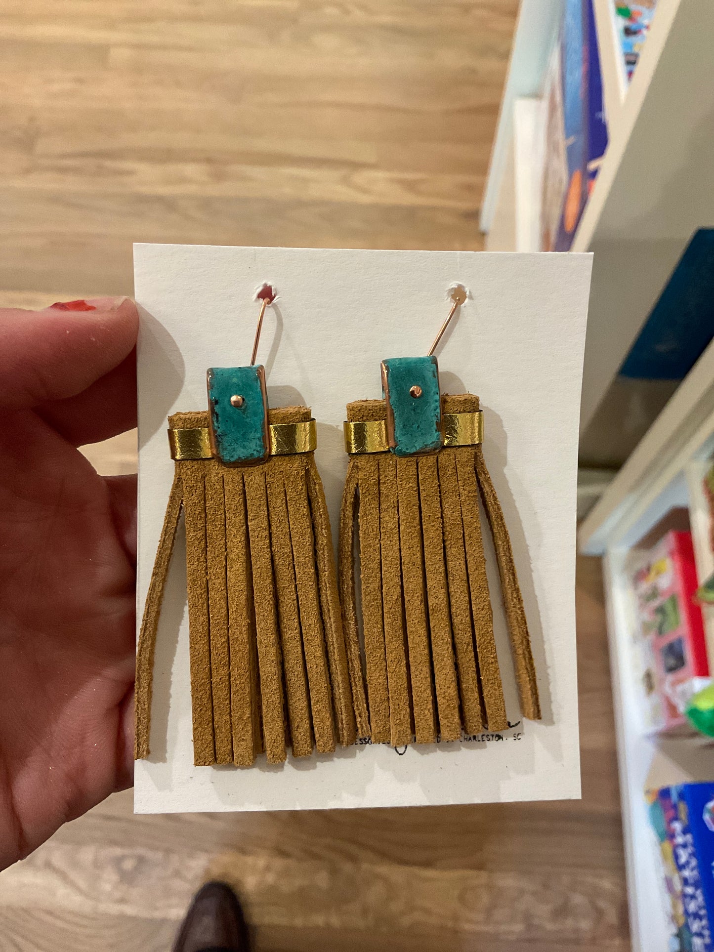 Leather Tassel Earrings- Penelope Design Studio