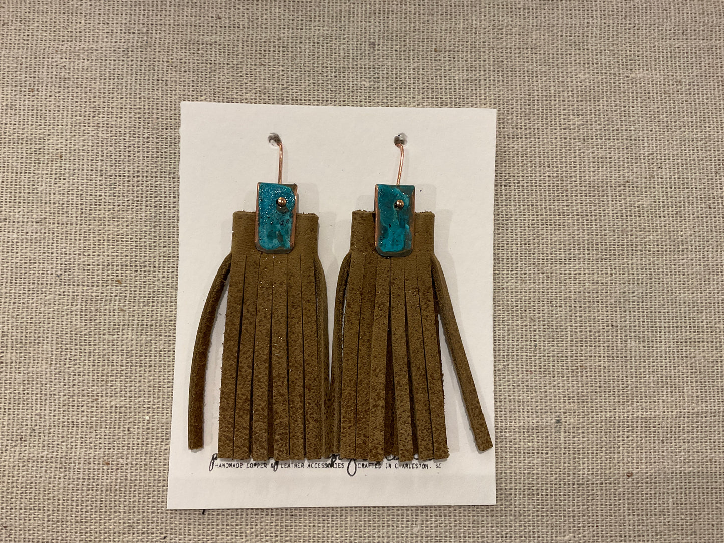 Leather Tassel Earrings- Penelope Design Studio