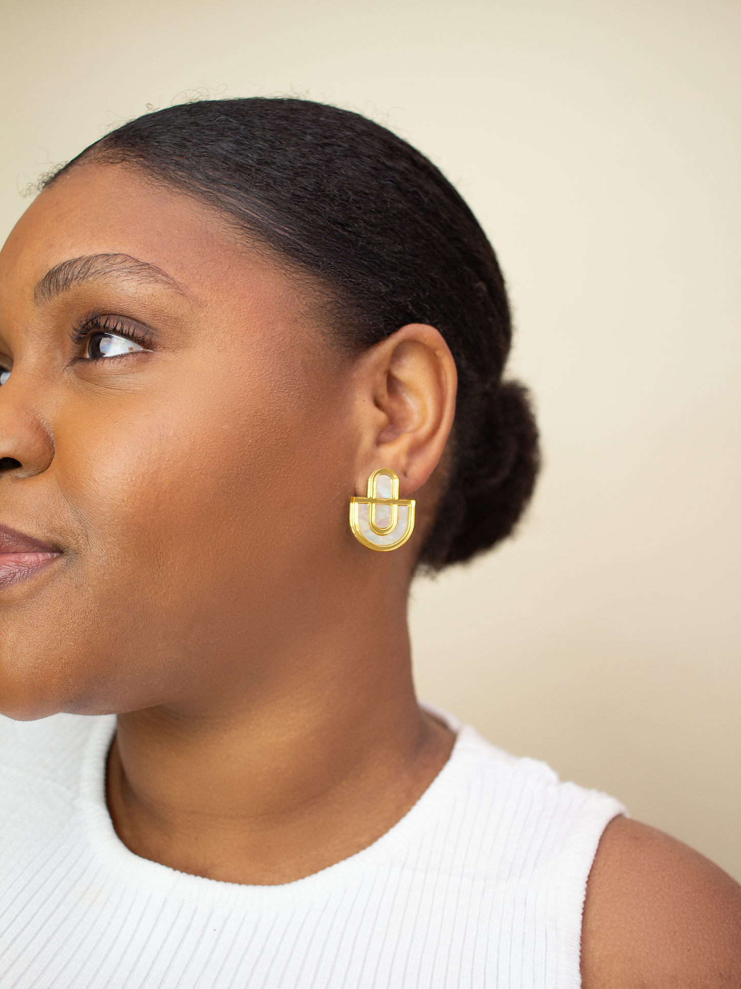 Devin - Mother of Pearl Shell and Acrylic Statement Studs