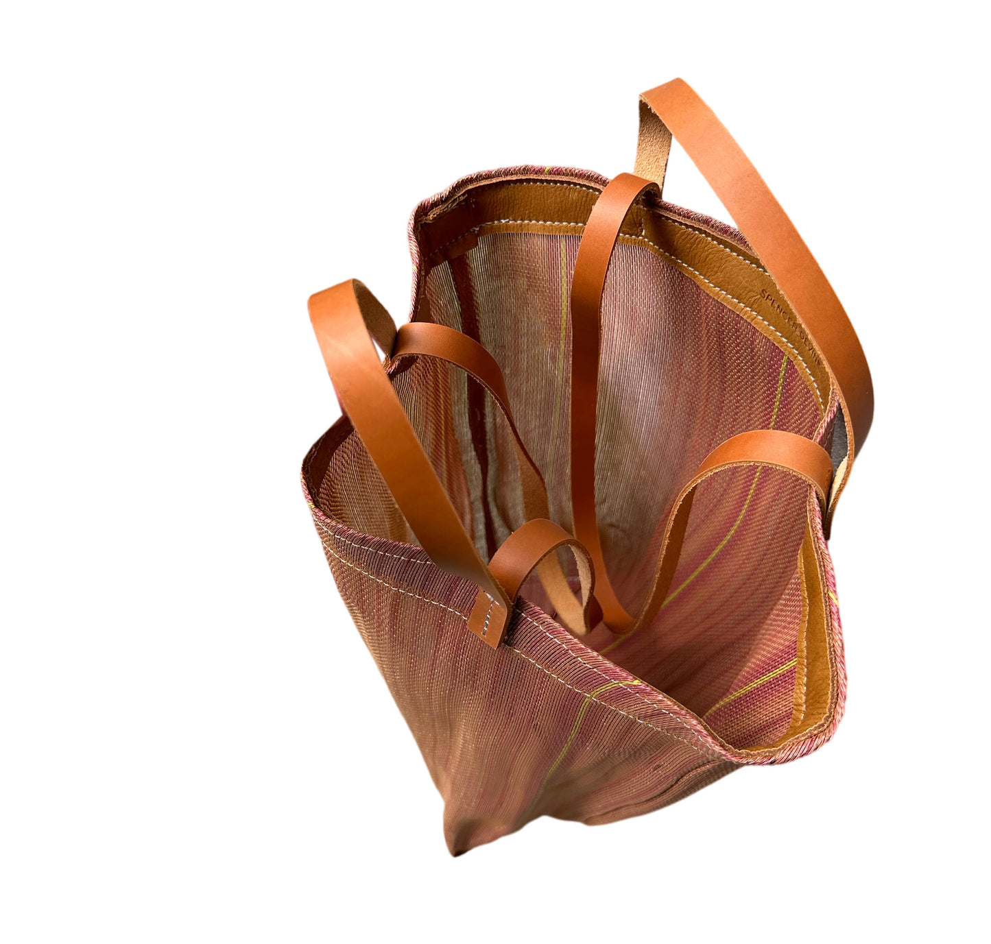 Small Recycled Plastic Market Tote Bag in Rust