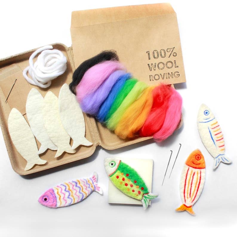 Sheep Creek Studio: Large Fish Felting Kit