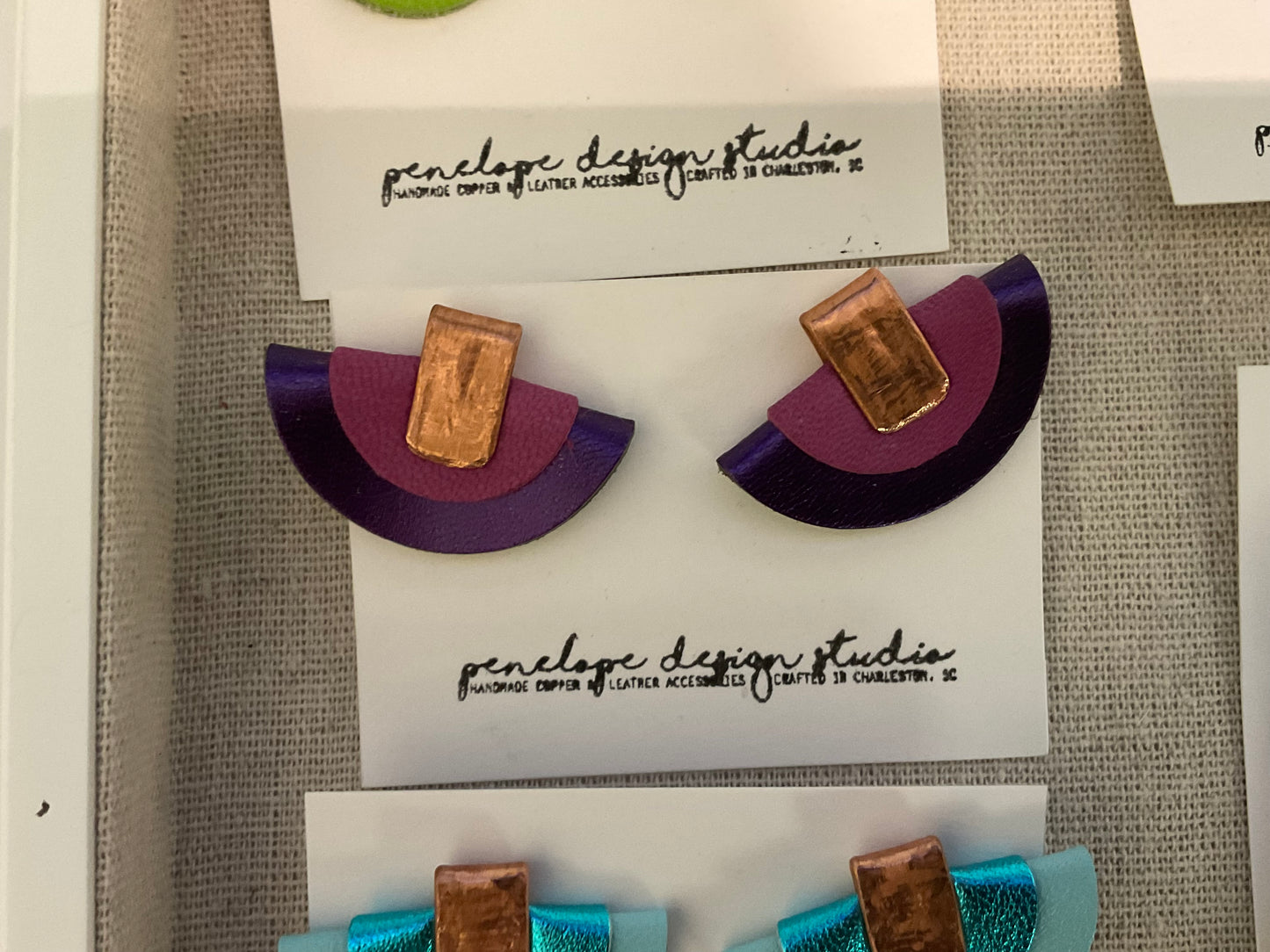 Petite half moon stud- Penelope Design Studios