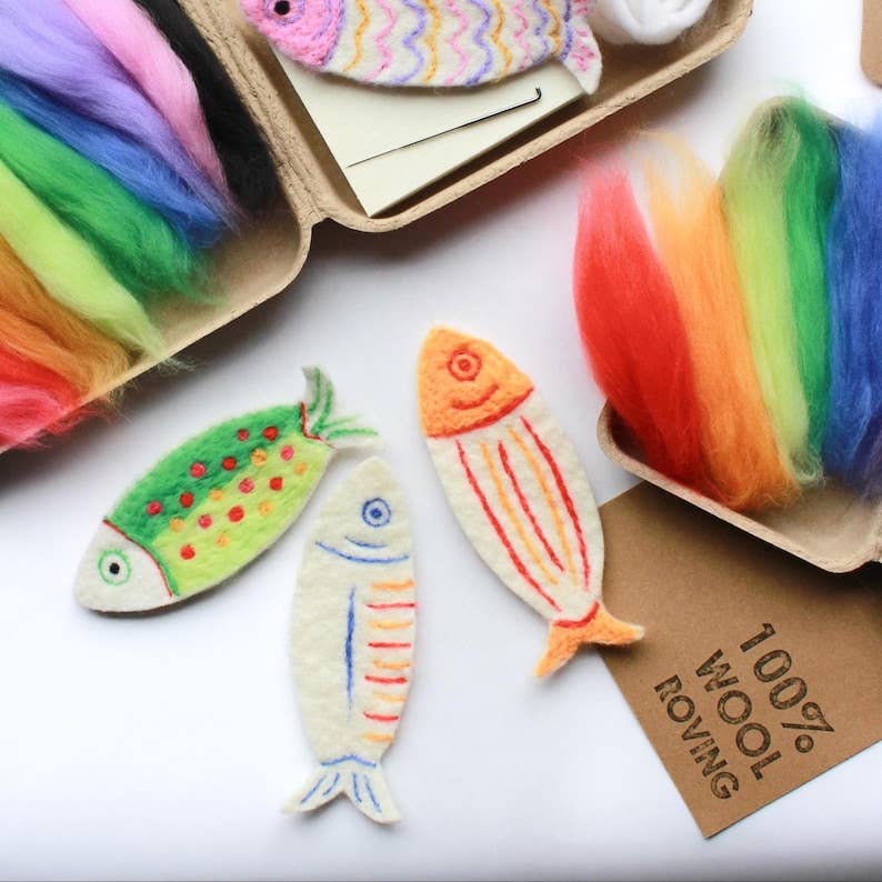 Sheep Creek Studio: Large Fish Felting Kit