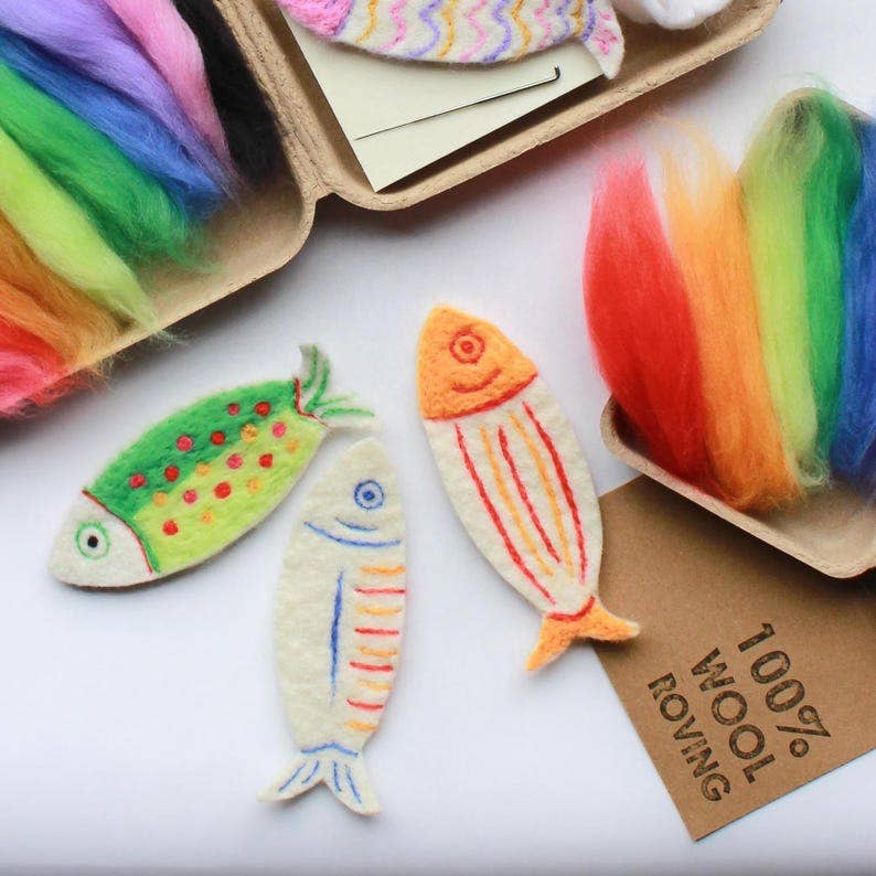 Sheep Creek Studio: Mini Fish Felting Kit