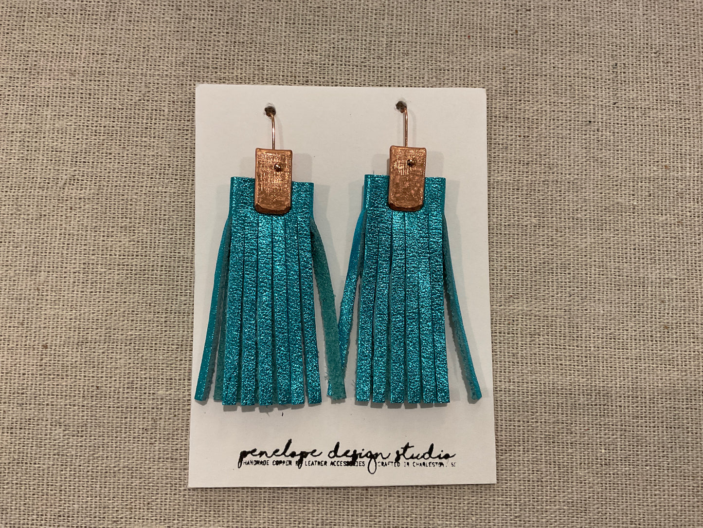 Leather Tassel Earrings- Penelope Design Studio