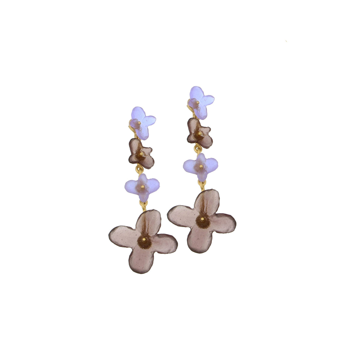 Michael Vincent Michaud - Hydrangea Drop Post Earrings