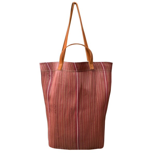 Small Recycled Plastic Market Tote Bag in Rust