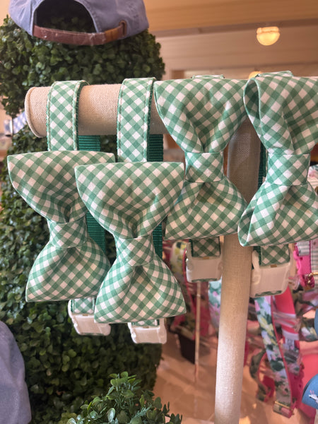 Bow Collar (Green Gingham)
