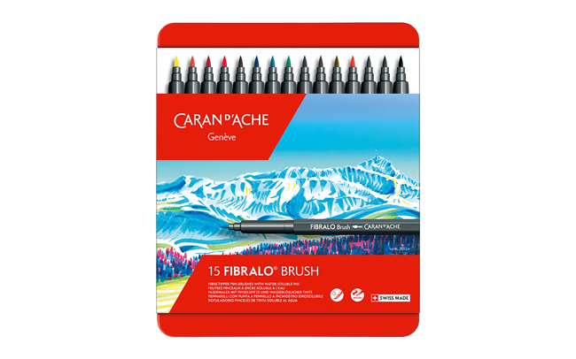 Set of 15 Fibralo Brush in Metal Box