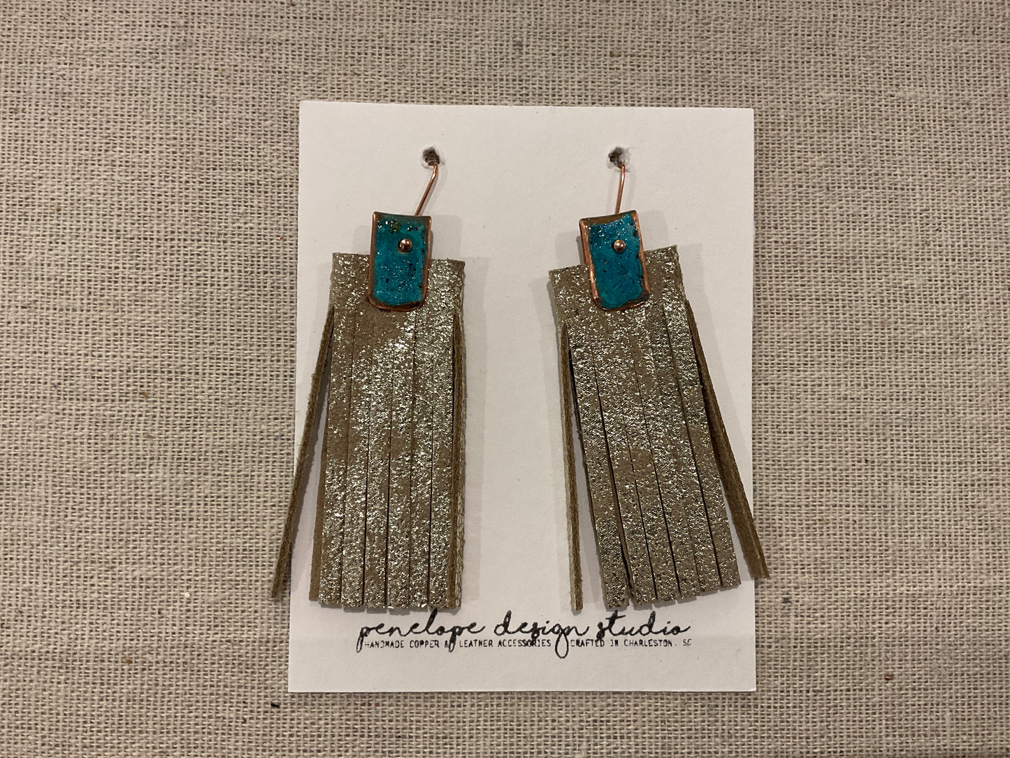 Leather Tassel Earrings- Penelope Design Studio