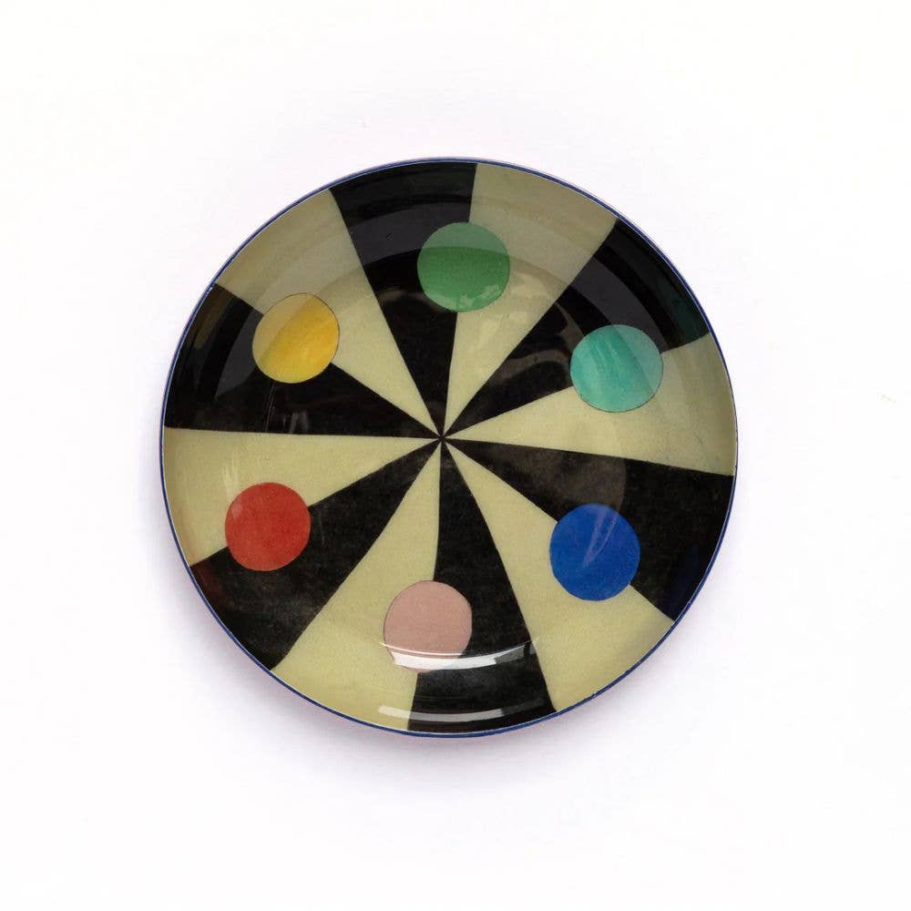 Roomytown: Round Enamel Tray - Benson’s Colour Hexagon