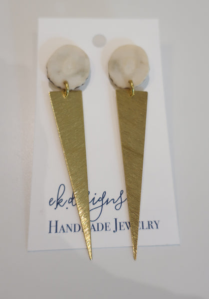 Deer Antler & Brass Drop Earrings EK Designs, 6