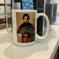 Gibbes Mug: The Green Fan (Girl of Toledo, Spain) by Robert Henri