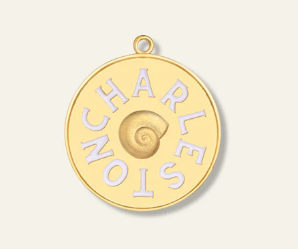 Charleston Charm with Gold Lurex Bracelet Cord by Hart
