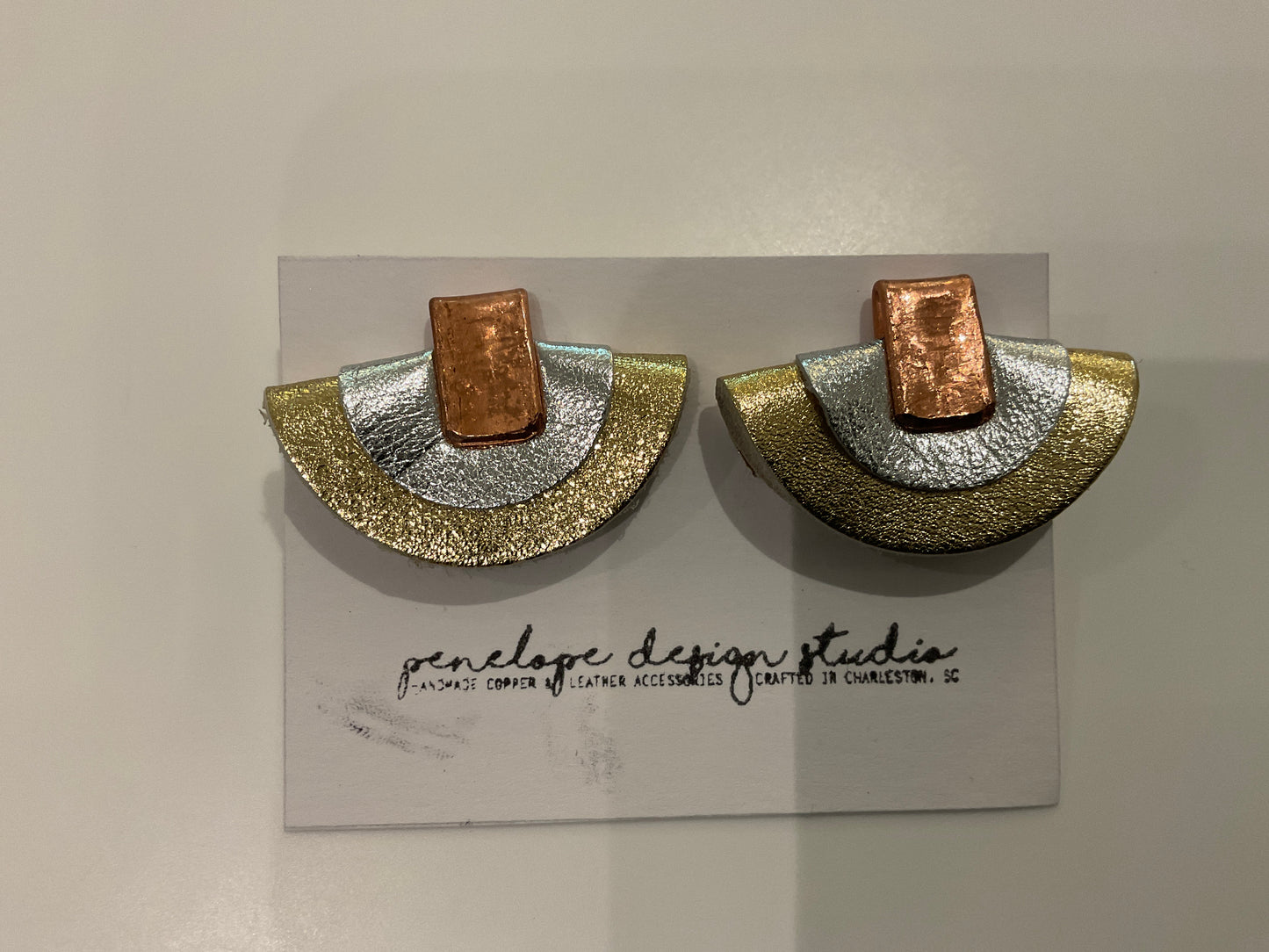 Petite half moon stud- Penelope Design Studios