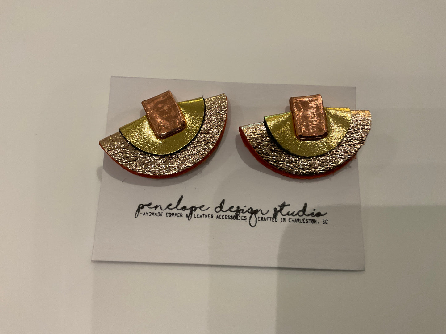 Petite half moon stud- Penelope Design Studios
