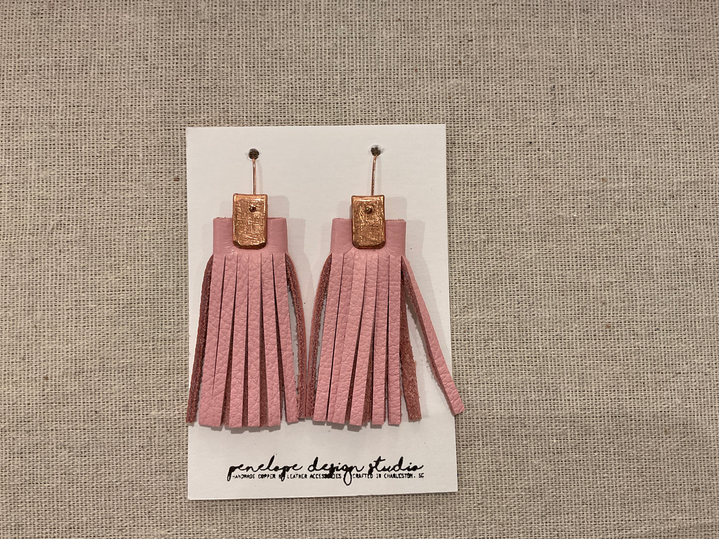 Leather Tassel Earrings- Penelope Design Studio