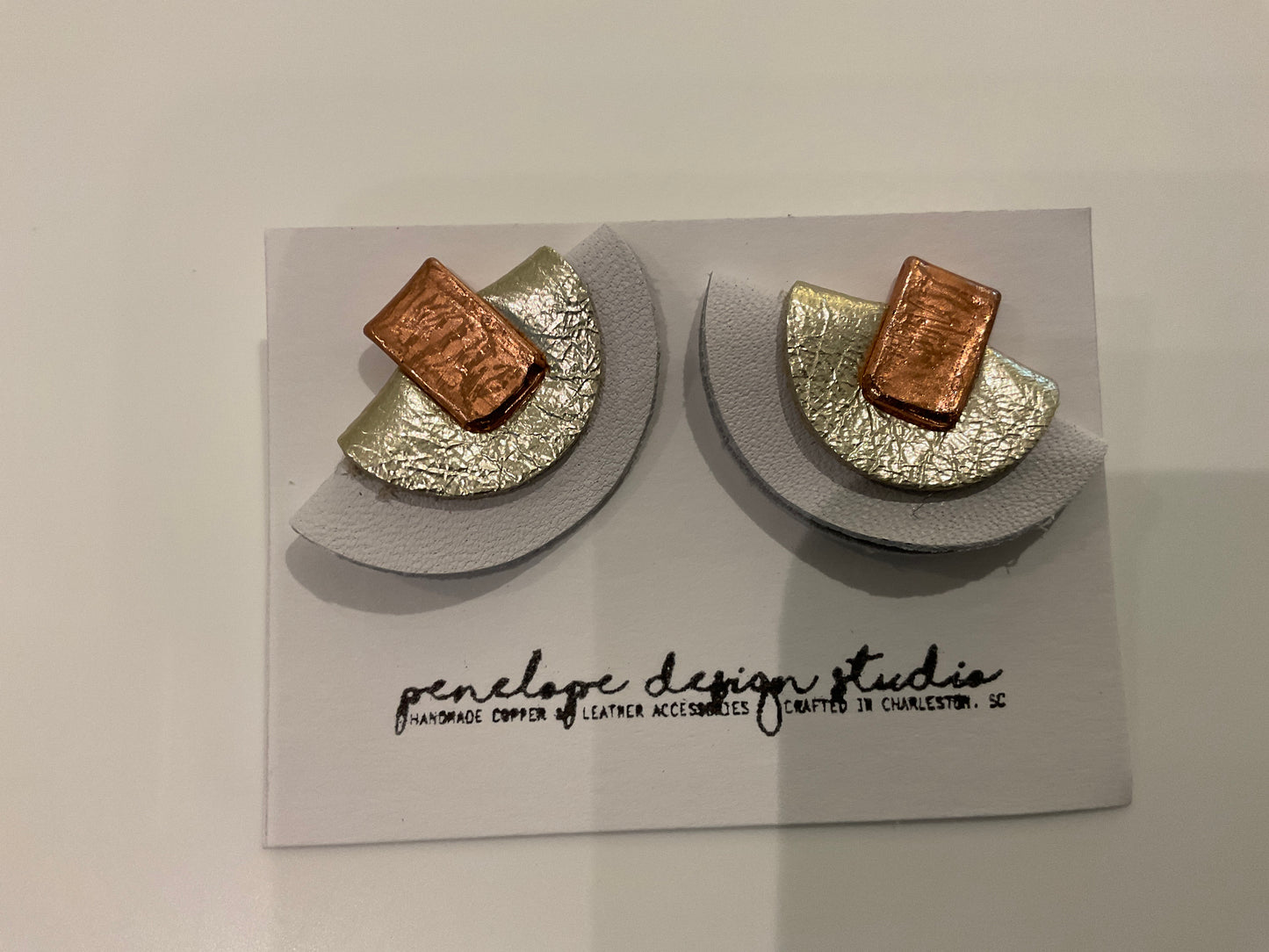 Petite half moon stud- Penelope Design Studios