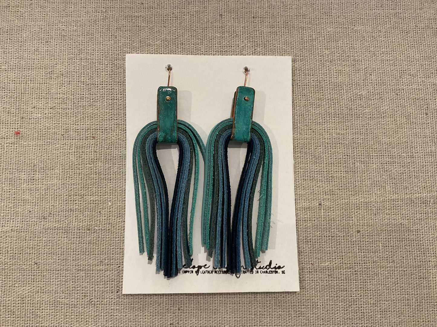 Leather Tassel Earrings- Penelope Design Studio