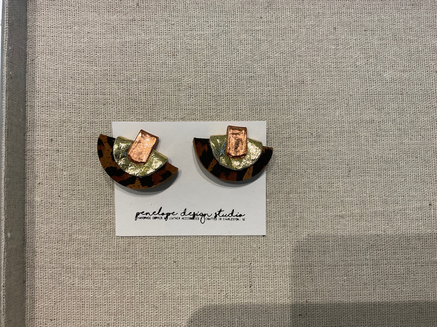 Petite half moon stud- Penelope Design Studios