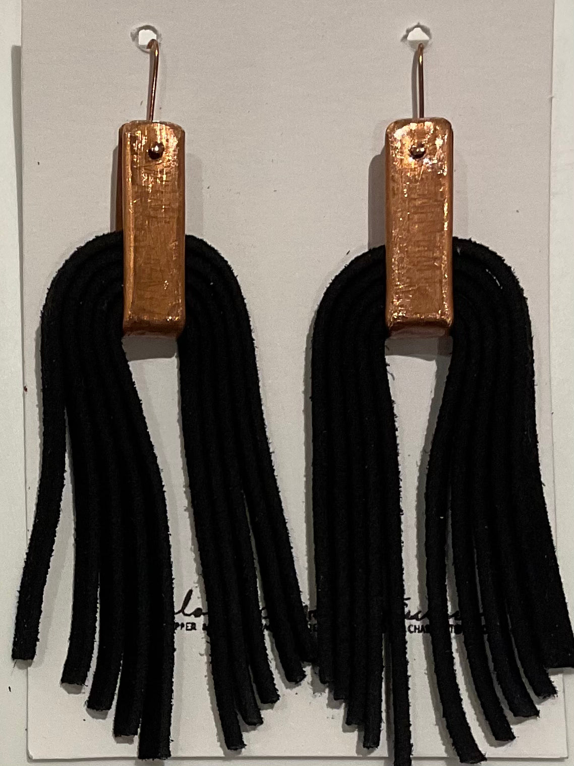 Leather Tassel Earrings- Penelope Design Studio