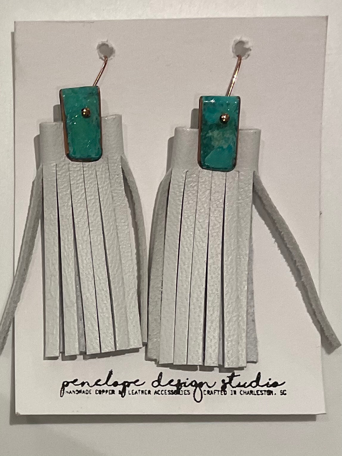 Leather Tassel Earrings- Penelope Design Studio