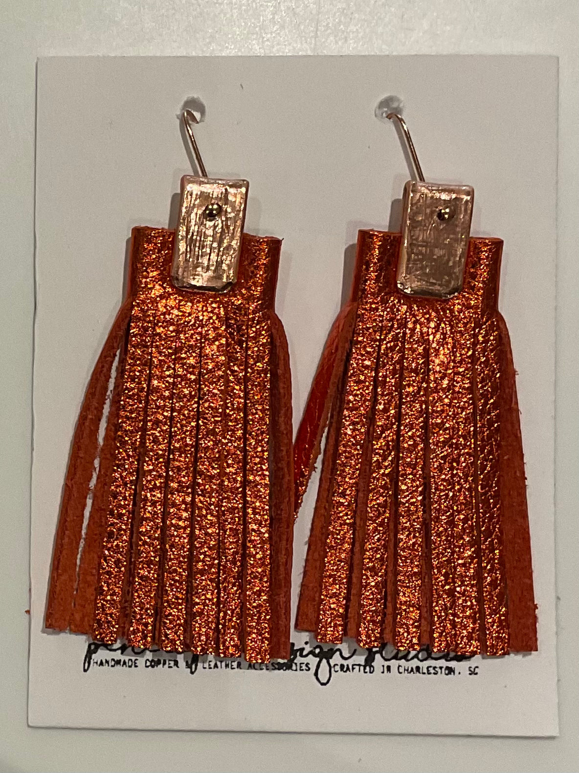 Leather Tassel Earrings- Penelope Design Studio
