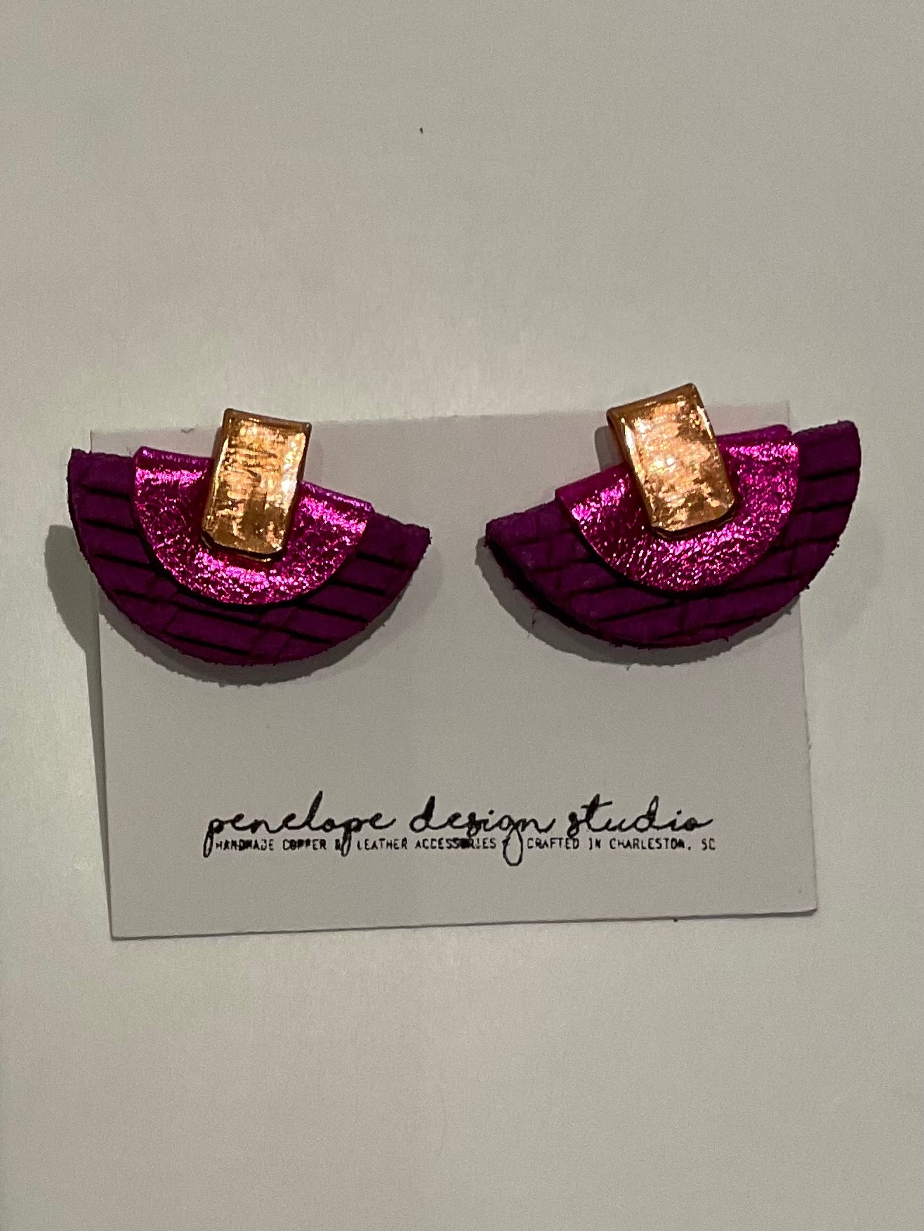 Petite half moon stud- Penelope Design Studios