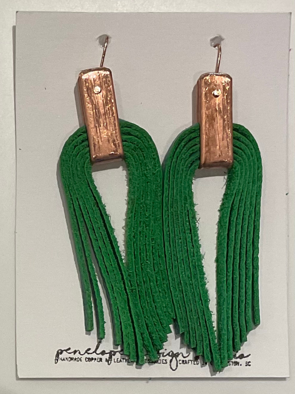 Leather Tassel Earrings- Penelope Design Studio