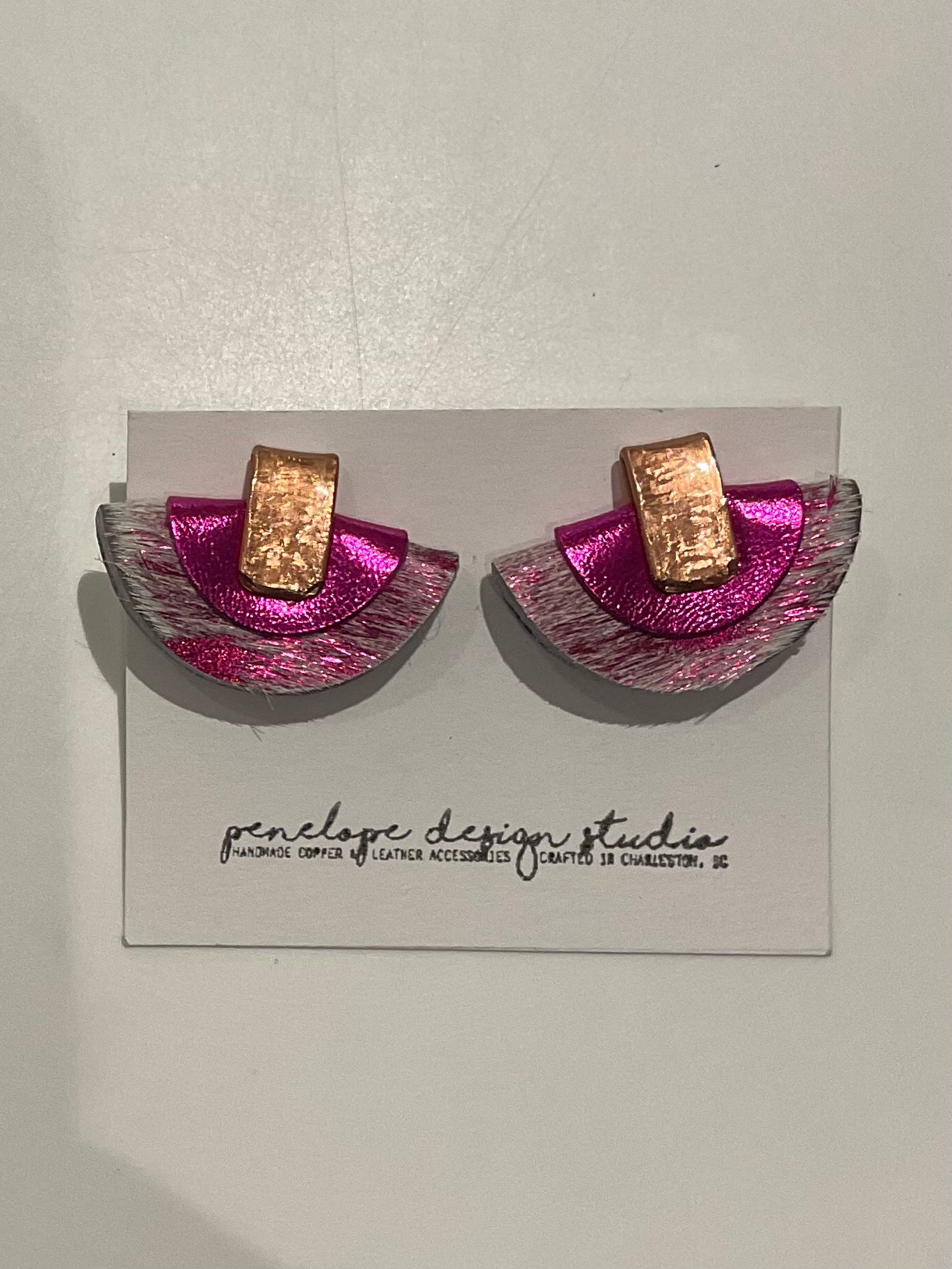 Petite half moon stud- Penelope Design Studios