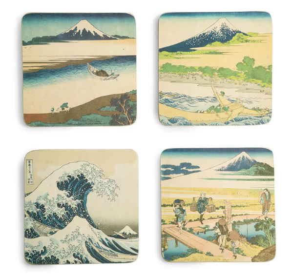 Hokusai Prints Set of Four Coasters