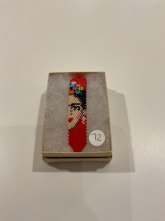 Frida Kahlo Red Beaded Bracelet