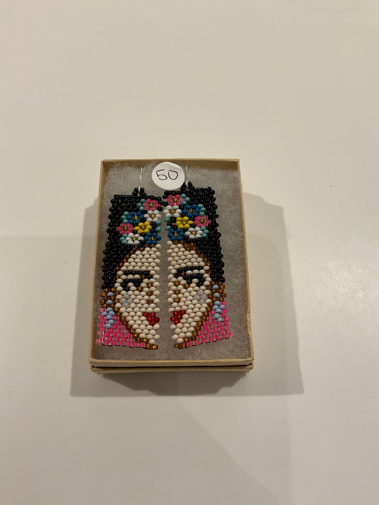 Frida Kahlo Beaded Earrings