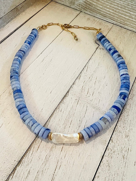 Indigo Blue Opal Necklace