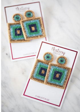 The Noisette Earring in Blues by Tiny Tassel
