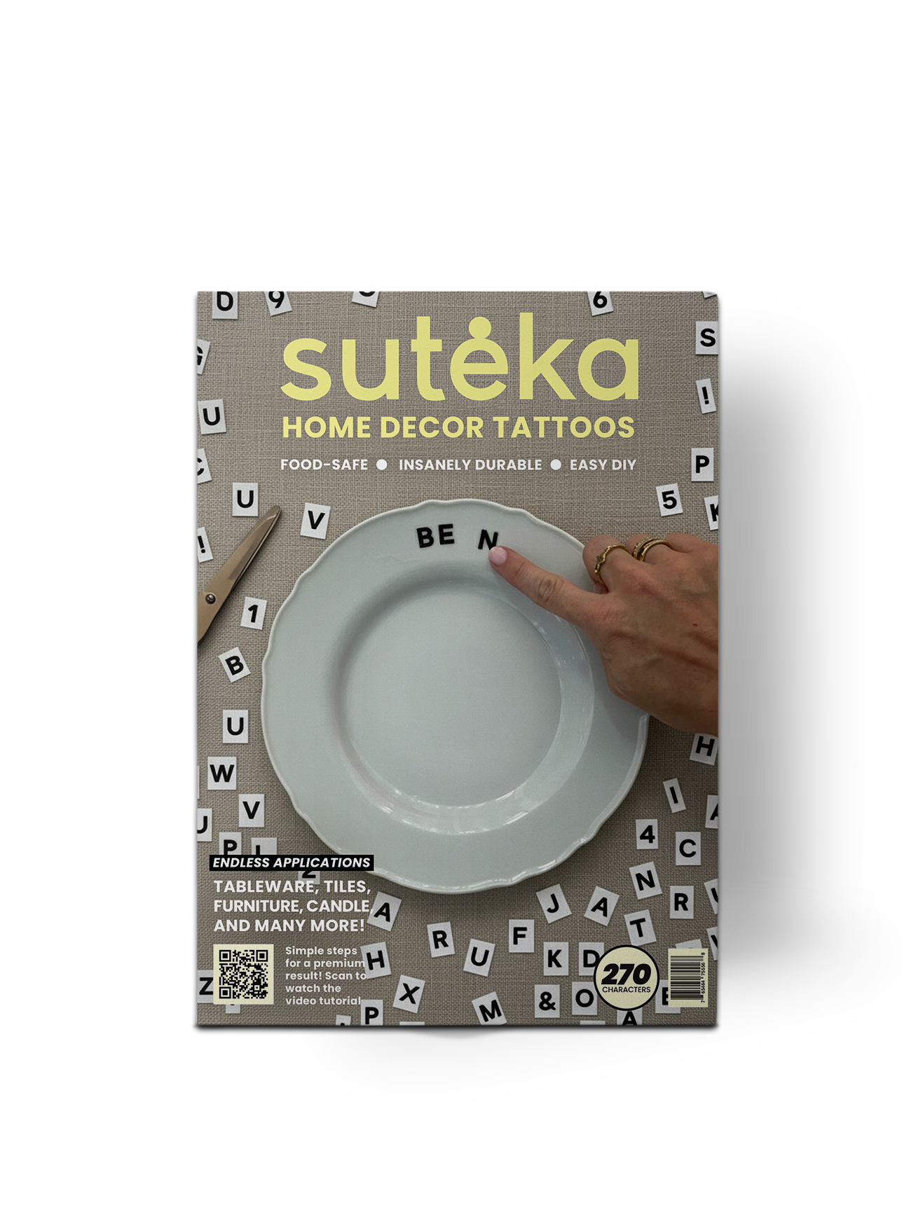 Suteka: Home Decor Tattoos, Black Type Set