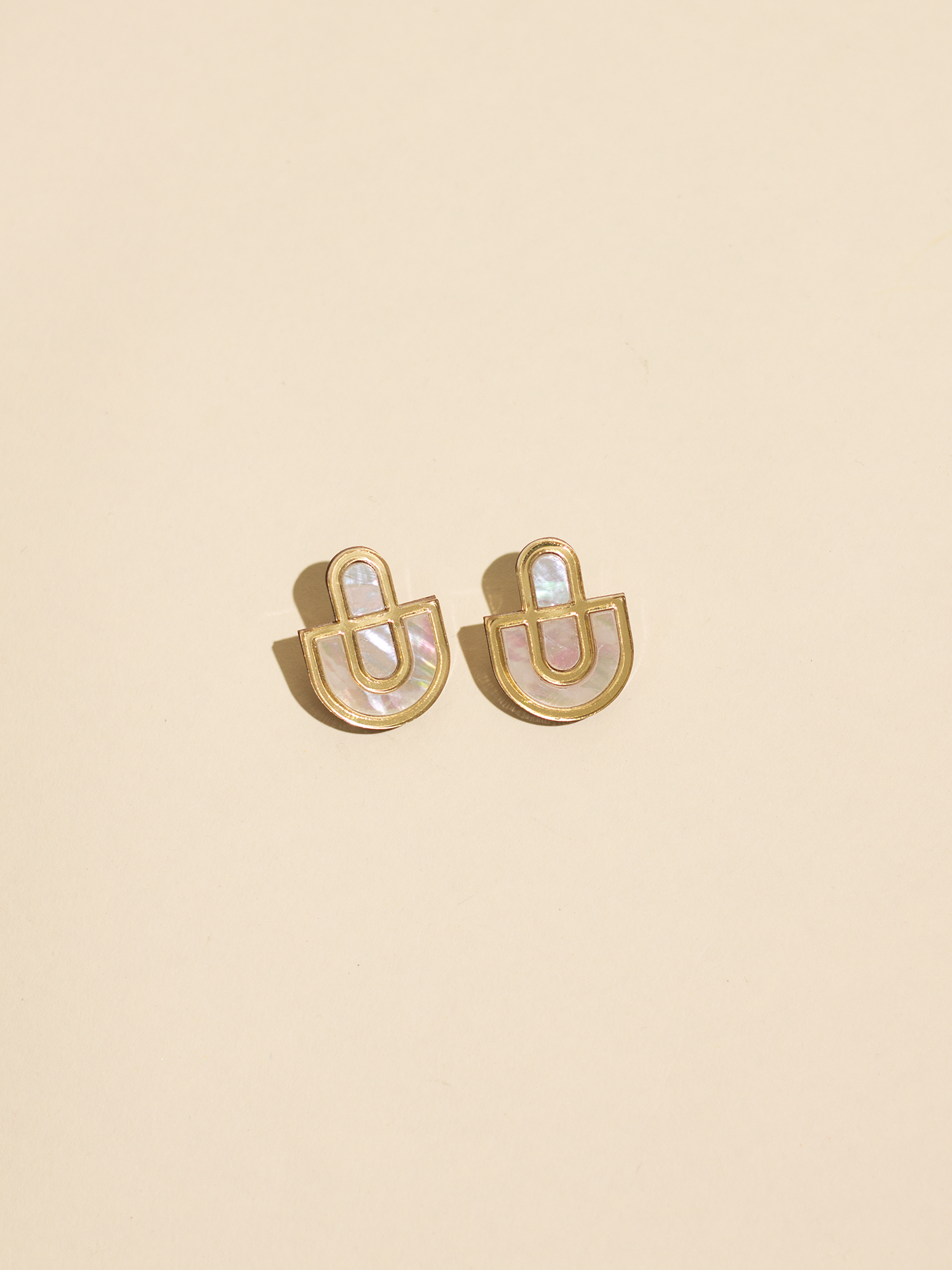 Devin - Mother of Pearl Shell and Acrylic Statement Studs