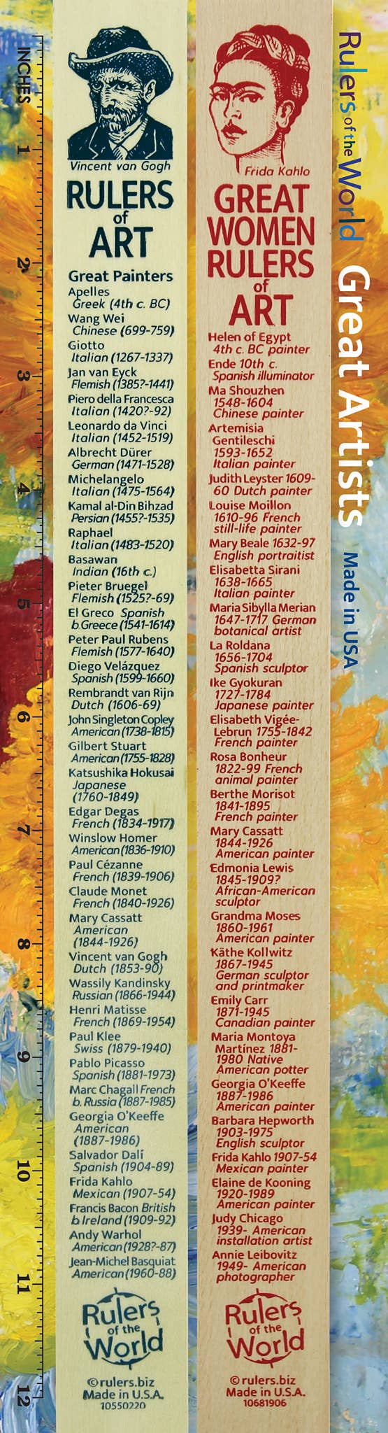 Ruler Set - Great Artists