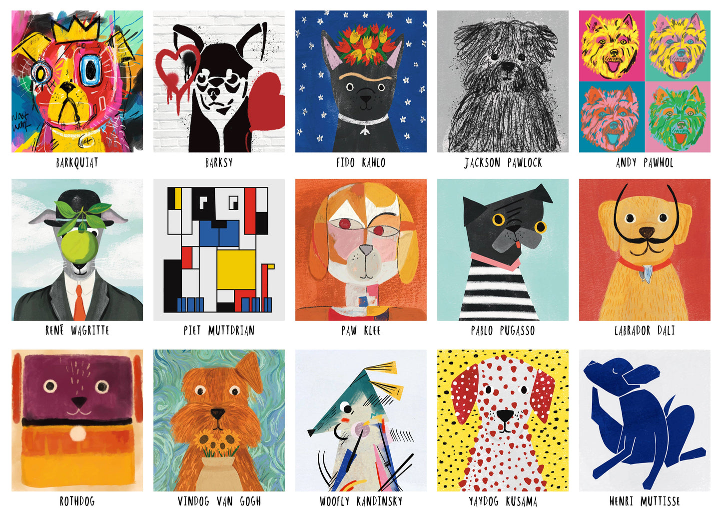 Art Dogs Puzzle by Nia Gould